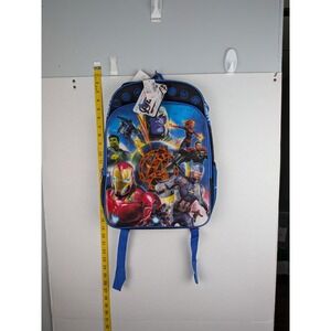 Marvel Avengers Endgame Kids Backpack Blue Iron Man Captain America Thanos NWT